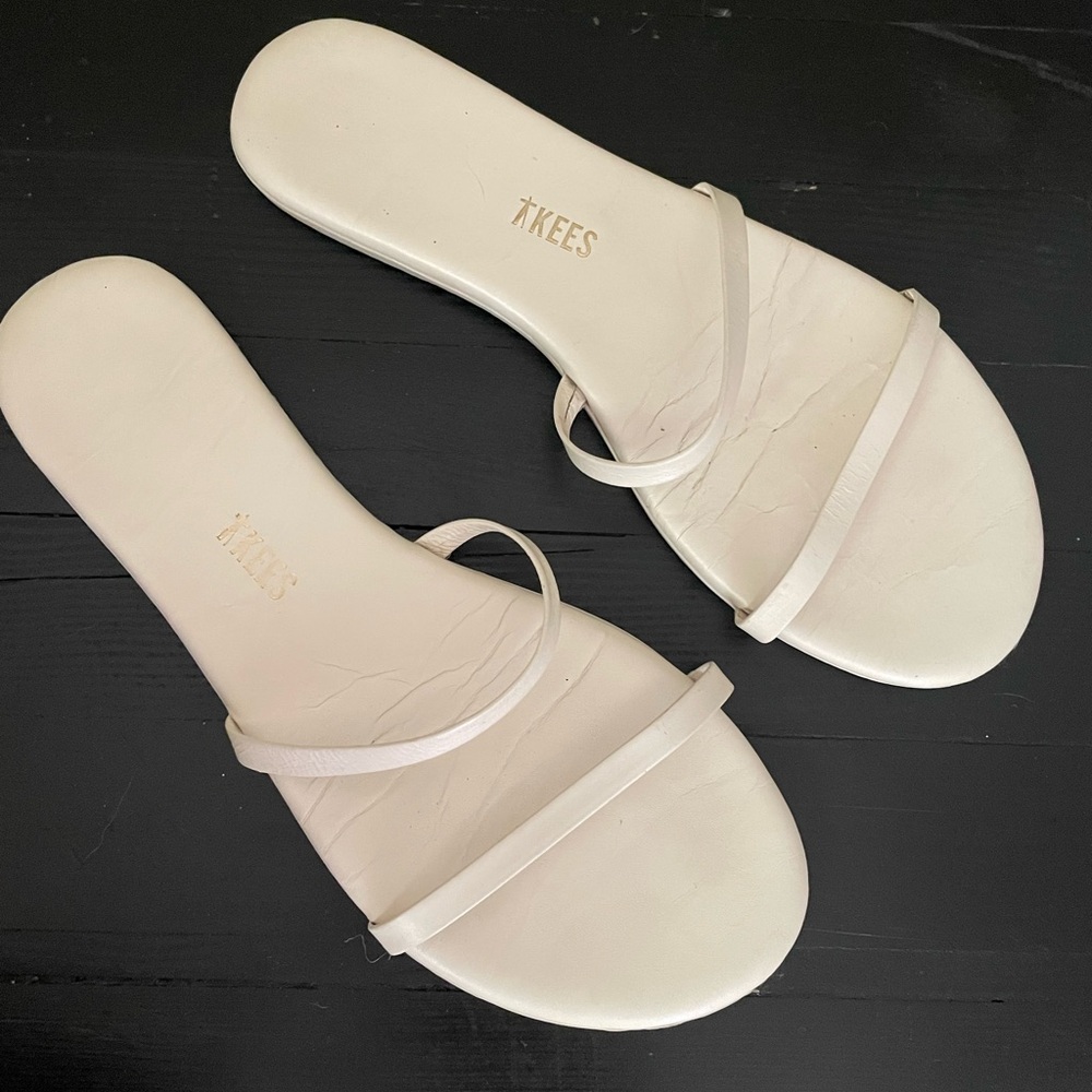 TKEES Gemma cream sandals US 8 / EU 39 worn but have some life left